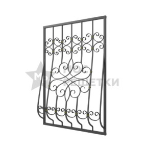 Решетка на окно дутая кованая 8-1